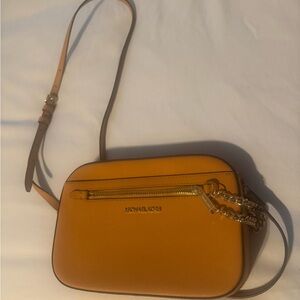 Michael Kors Crossbody Bag in Mustard/Gold Hardware